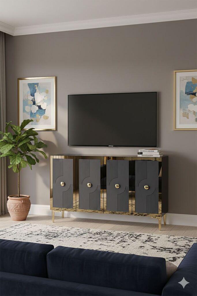 Hanah Home Komoda s ladicama, 120x79x32cm, antracit