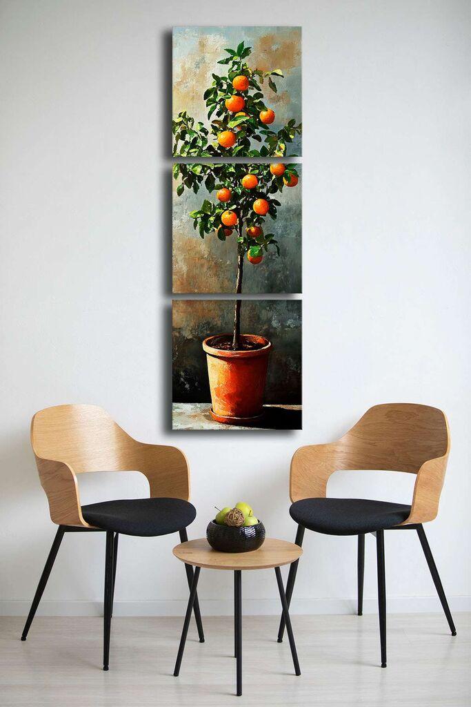Wallity Dekorativne slike na platnu, 45x45cm, 3 komada, Šarene