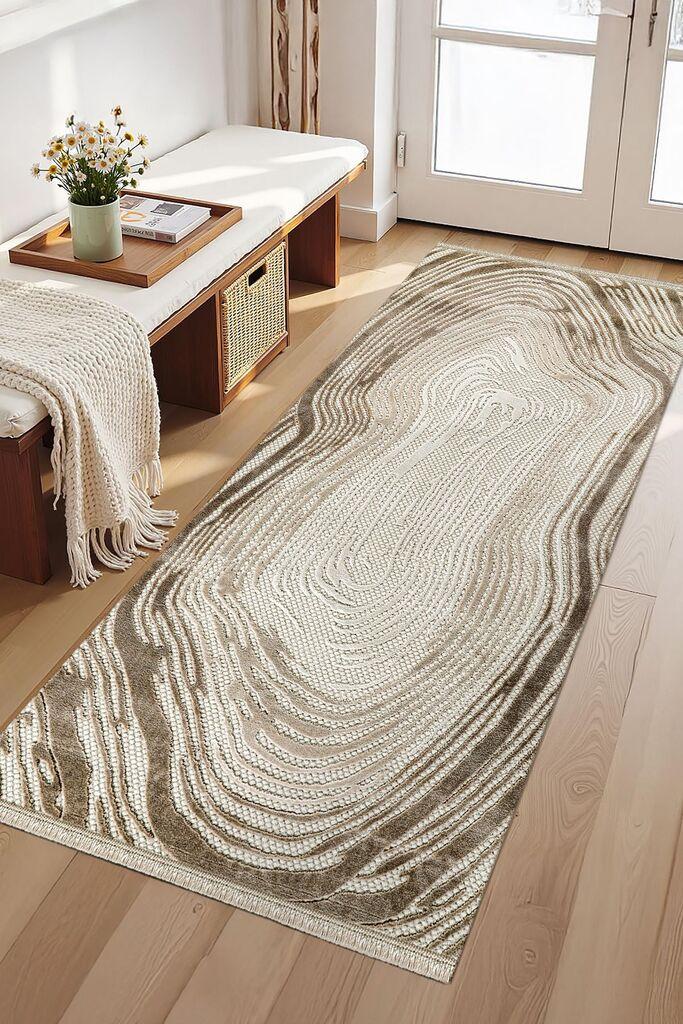 Conceptum Hypnose tepih Amorphous-Ar001, Ovalan, 100 x 200 cm, krem