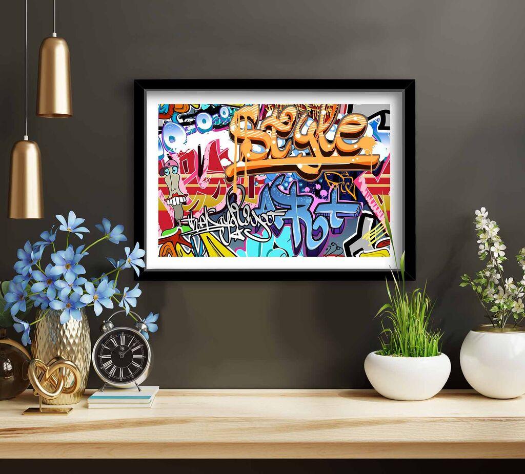 Wallity Dekorativna uramljena slika, 38x53cm, Šarena