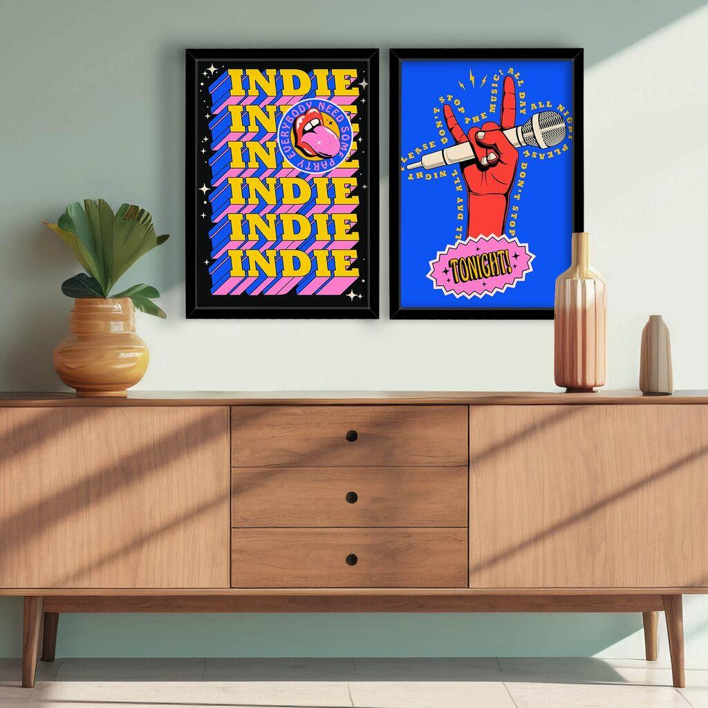 Wallity Ukrasne uramljene slike, 38x53cm, 2 komada, Šarene