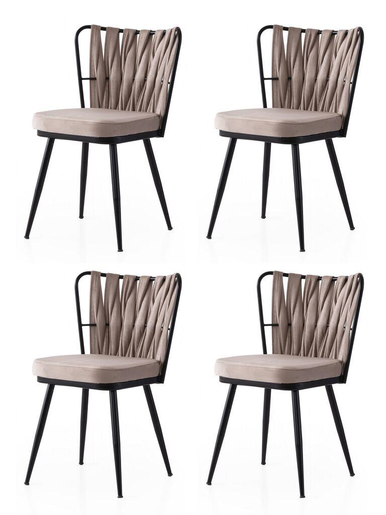 Hanah Home set stolica Kusakli-222 V4, 67,5x63x103,5 cm, 4 dijela, Smeđa