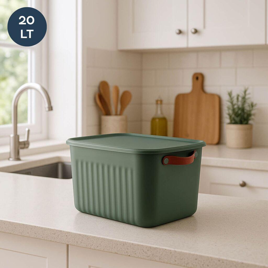 Aberto Design kutija za odlaganje, 20l, zelena