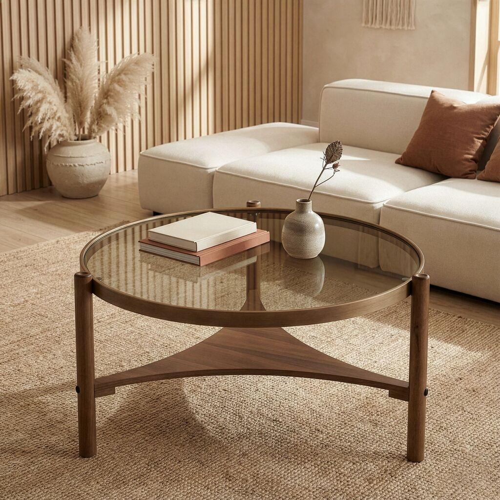 Hanah Home Stol za dnevni boravak Clover, 100x46 cm, Smeđa