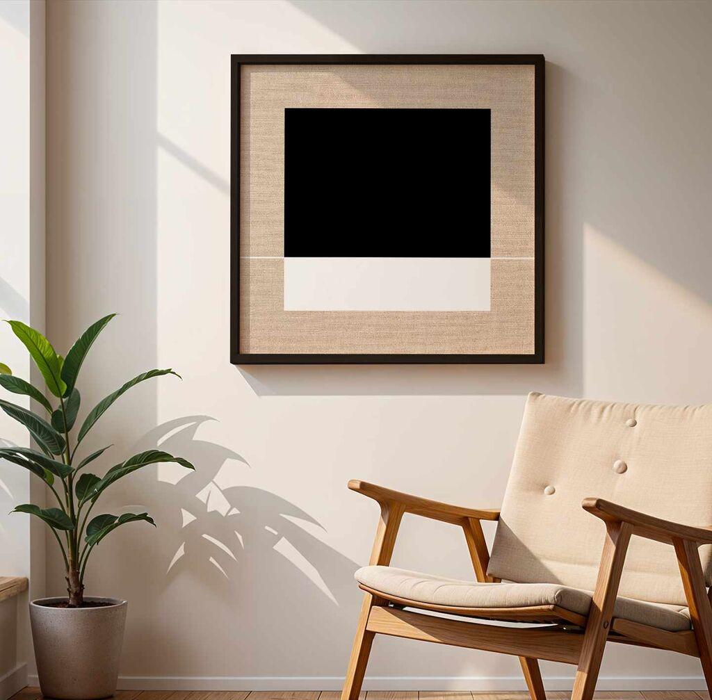 Wallity Dekorativna uramljena slika na platnu, 74x74cm, Šarena