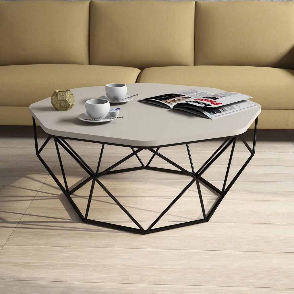 HANAH HOME Diamond Klub sto, 90x38x90cm, Bijeli
