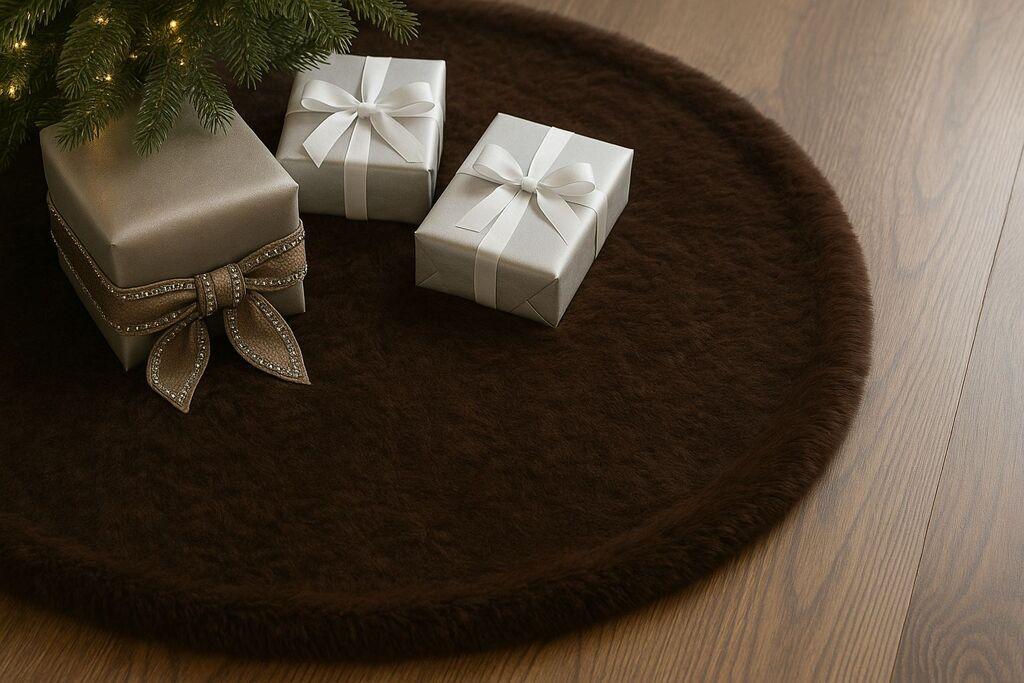 Aberto Design podloga za božićno drvce Yilbasi, okrugla, 150x150 cm, smeđa