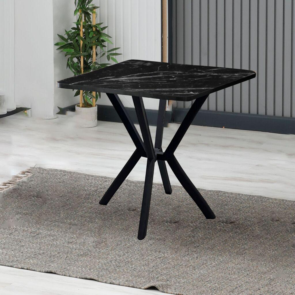Hanah Home Trpezarijski sto Elma 70, 70 x 74 x 70 cm, Crni