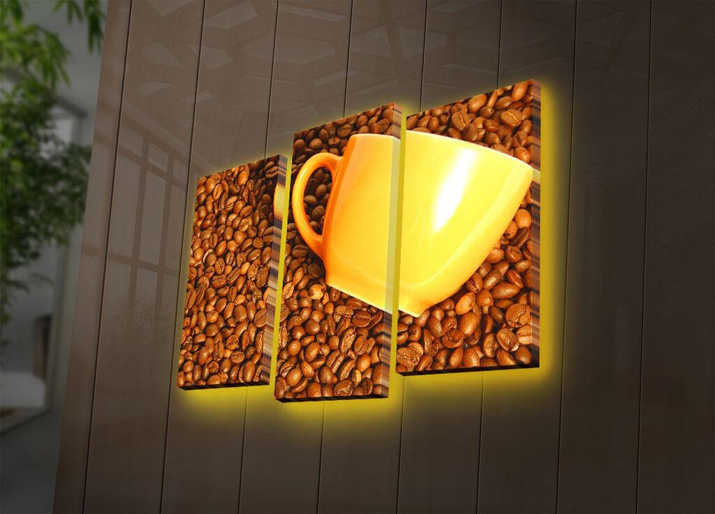 Wallity Set slika sa LED rasvjetom 3PATDACT-1, 3 dijela