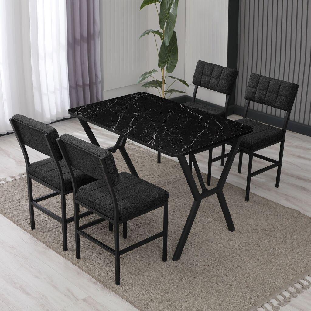 Hanah Home Trpezarijski sto i stolice Dubai, antracit