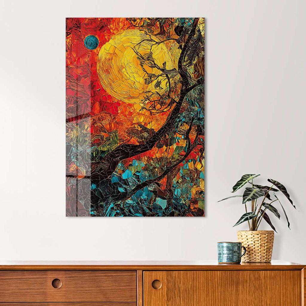 Wallity Dekorativna slika na kaljenom staklu, 30x40cm, Šarena