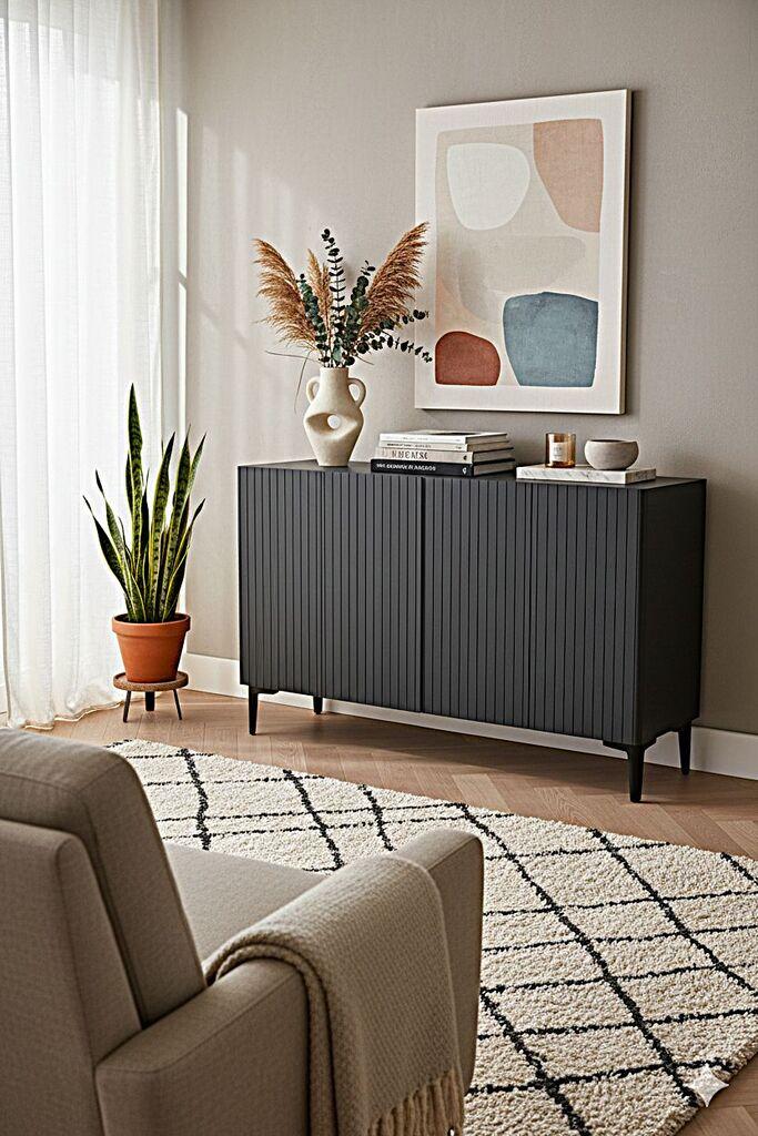 Hanah Home Komoda s ladicama, 120x79x32cm, antracit