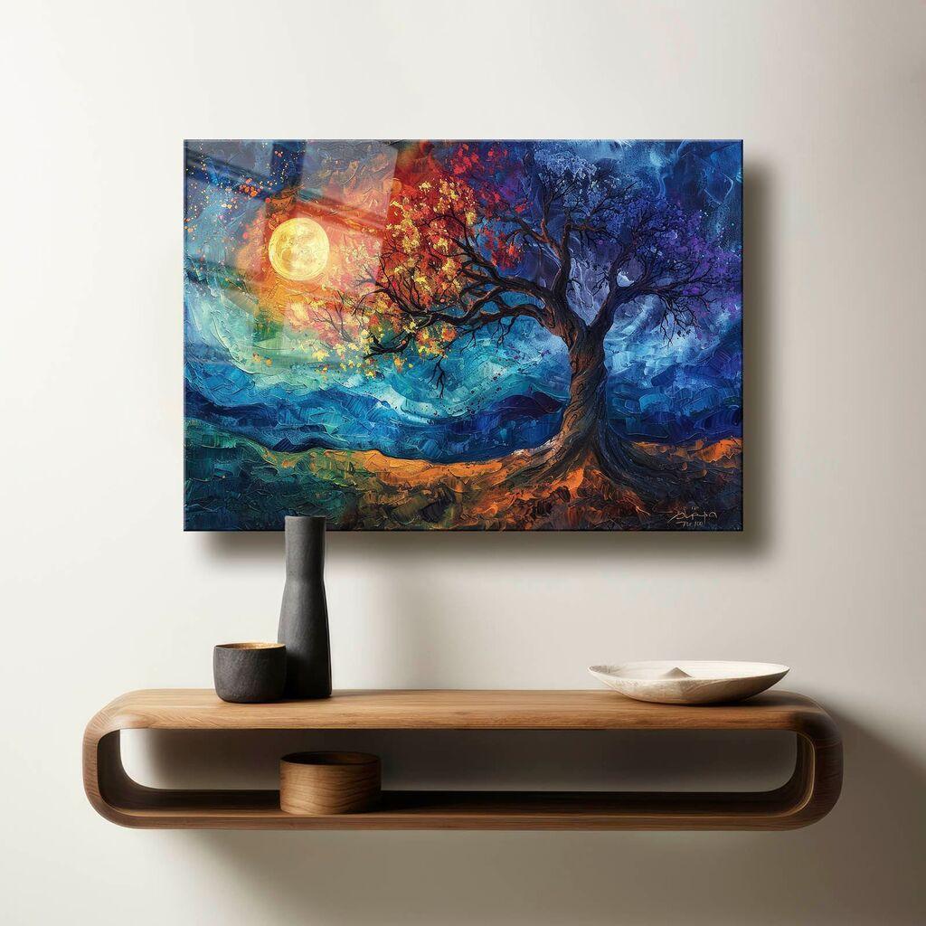 Wallity Dekorativna slika na kaljenom staklu, 50x70cm, Šareno