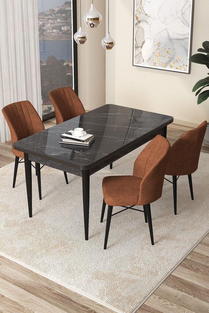 Hanah Home Set Trpezarijski sto i 4 stolice Arp, Terakota