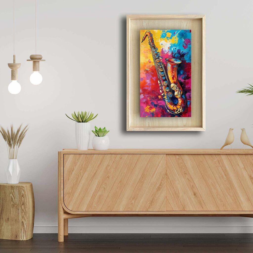 Wallity Dekorativna uramljena slika, 43x63cm, Šarena