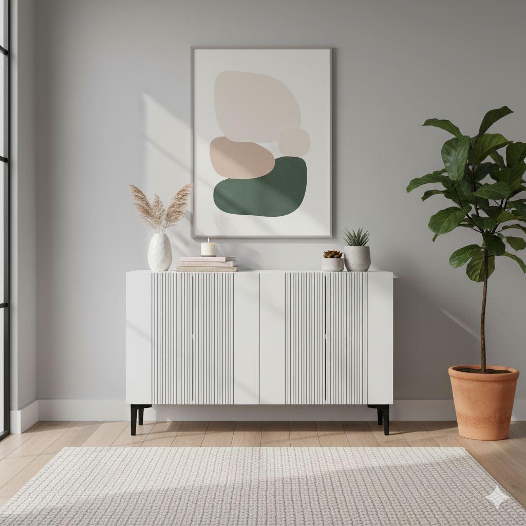 Hanah Home Komoda s ladicama, 120x75x32cm, Bijela