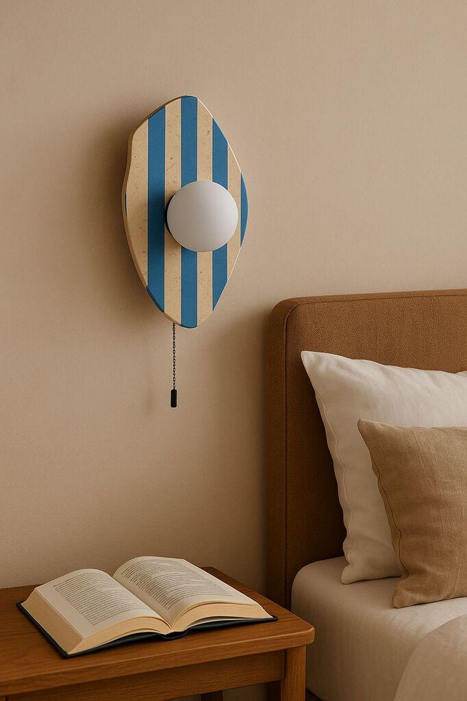 Opviq Bočna zidna lampa, bež-plava