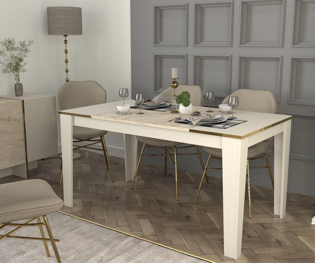 Hanah Home Trpezarijski sto Veyron, 145x76.2x85 cm, Pješčana boja