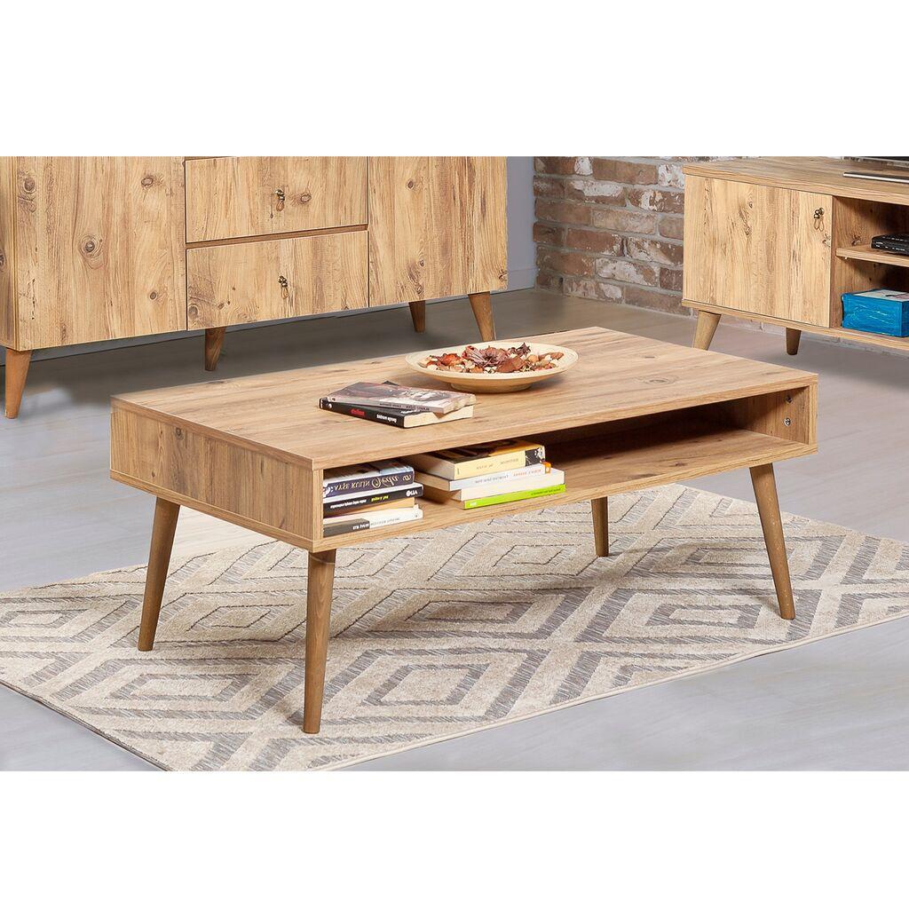 Hanah Home Club sto Viva-200, 110x45x60 cm, boja hrasta