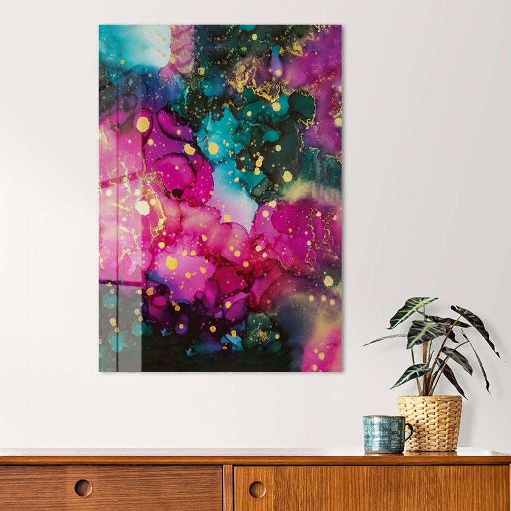 Wallity Dekorativna slika na kaljenom staklu, 70x100cm, Šarena