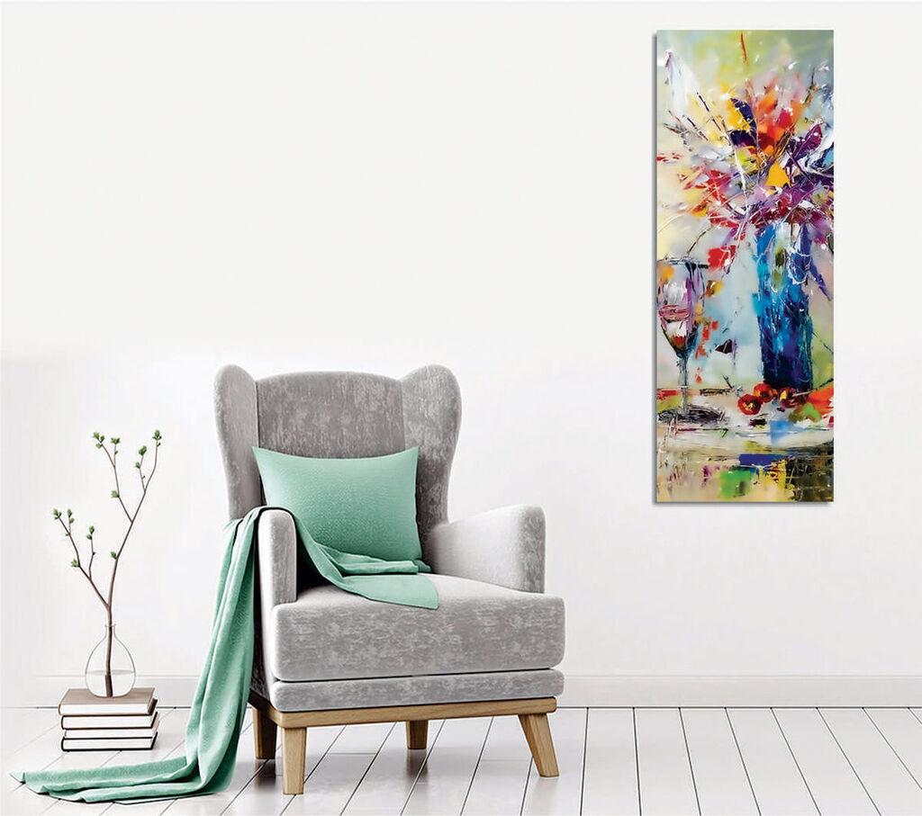 Wallity Dekorativna slika na platnu, 30x80cm, Šareno