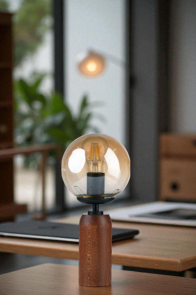 Opviq Lola stolna lampa, smeđe-zlatna boja