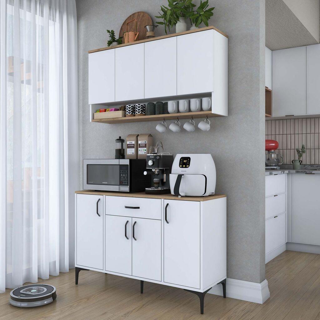 Hanah Home Kuhinjska polica JE203-3822, 120x140.4x40 cm, Bijela