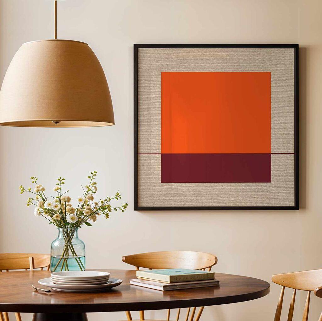 Wallity Dekorativna uramljena slika na platnu, 74x74cm, Šarena
