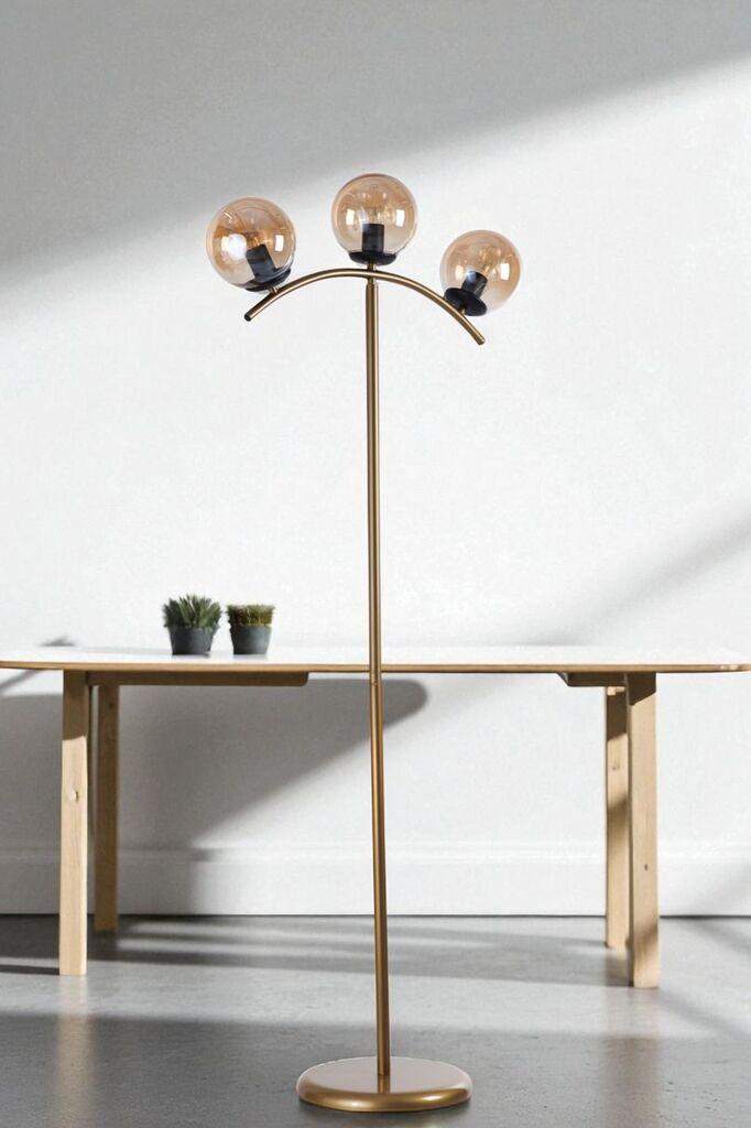 Opviq podna lampa 8943-2, zlatne boje