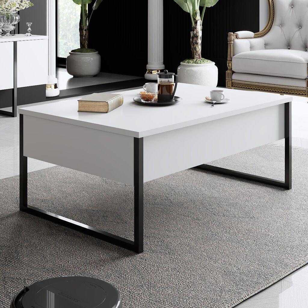Hanah Home Luxe sto za dnevni boravak, bijelo-crni