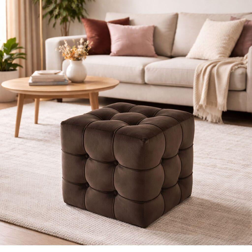 Atelier del Sofa Tabure, 42x42x42cm, Smeđa