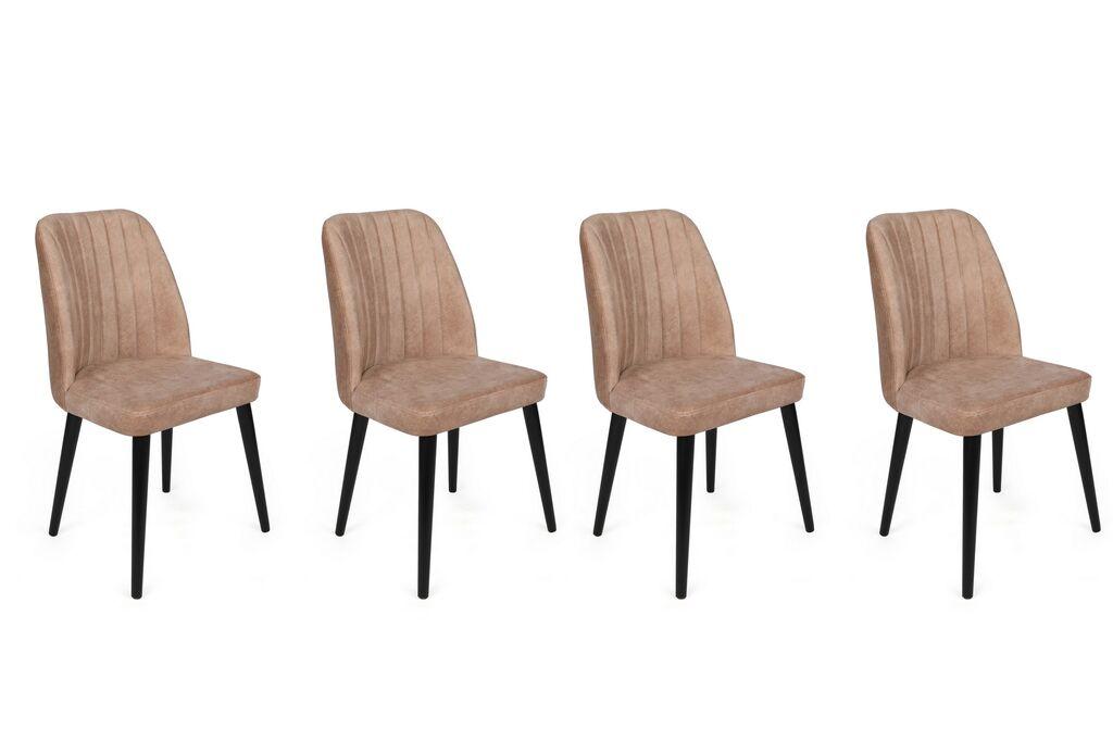 Hanah Home set stolica Alfa-433 V4, 75x62x102 cm, 4 dijela, bež