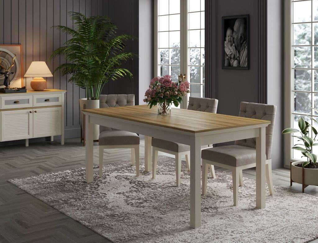 Hanah Home Trpezarijski sto FRN-21023, 180.2x77.6x90.2 cm, Krem