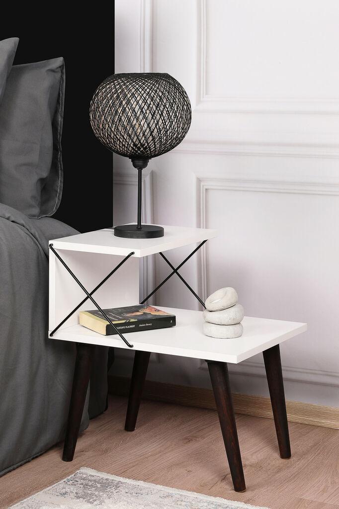 Hanah Home Pomoćni stolić Cross, bijeli