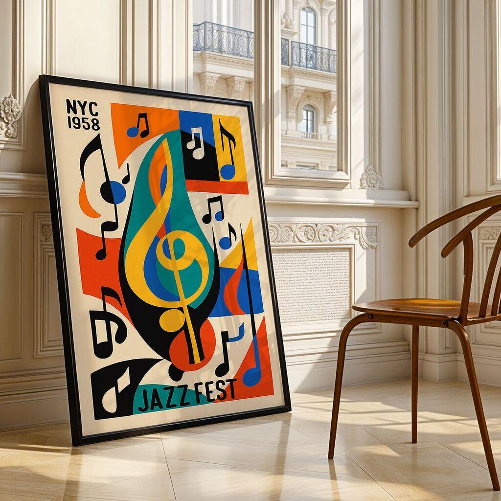 Wallity Dekorativna uramljena slika, 55x75cm, Šarena