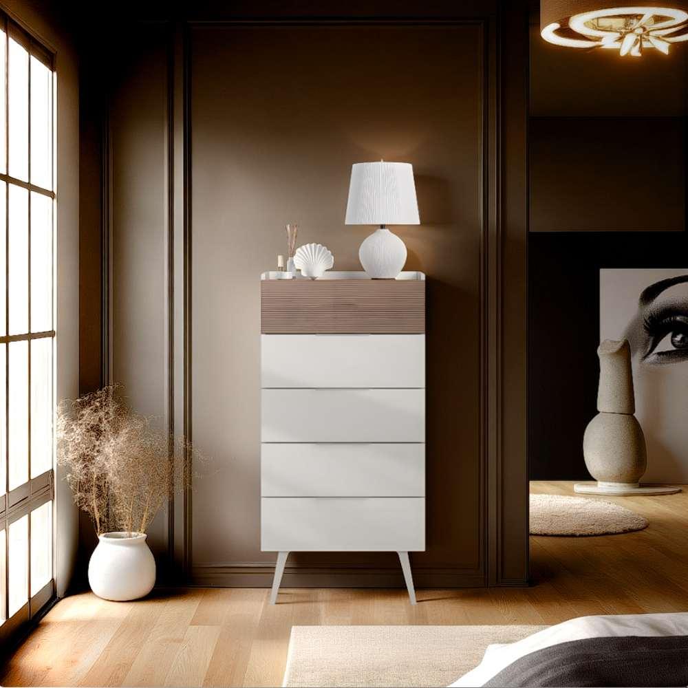 Hanah Home komoda Milano 5, 60x121x44 cm, bijela