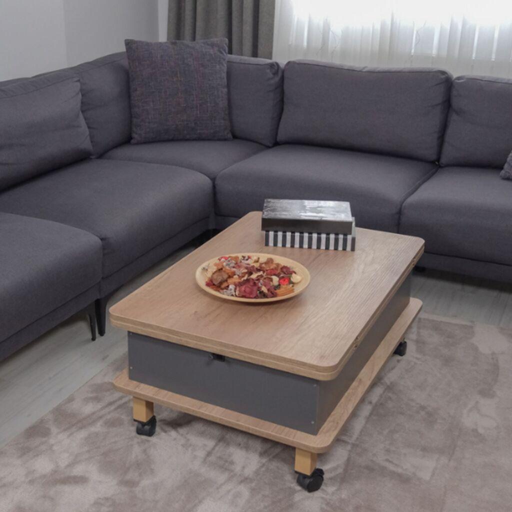 Hanah Home Stol za dnevni boravak Dy Adt 90x40x60 cm, Antracit