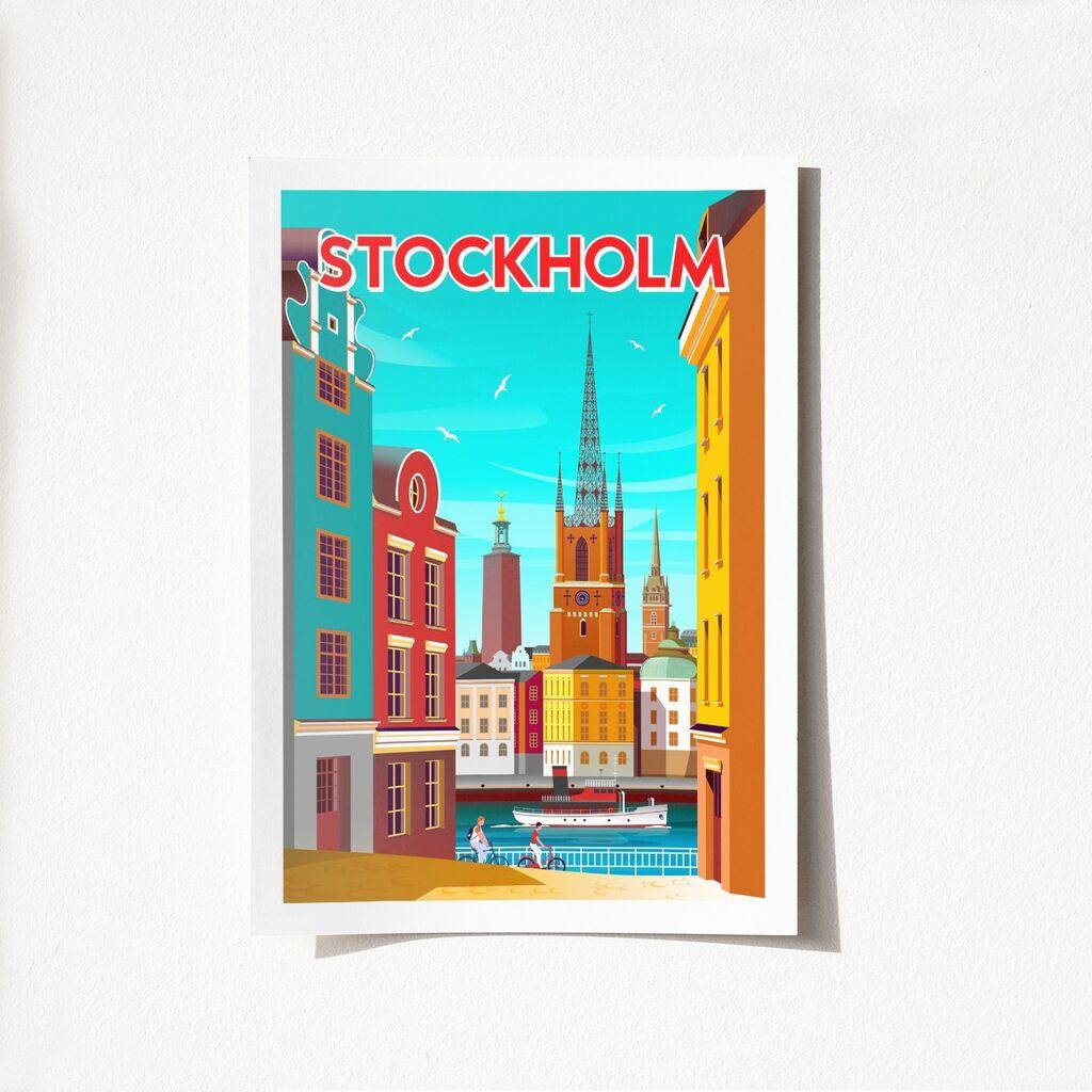 Wallity Poster Stockholm-2014, 50x70 cm