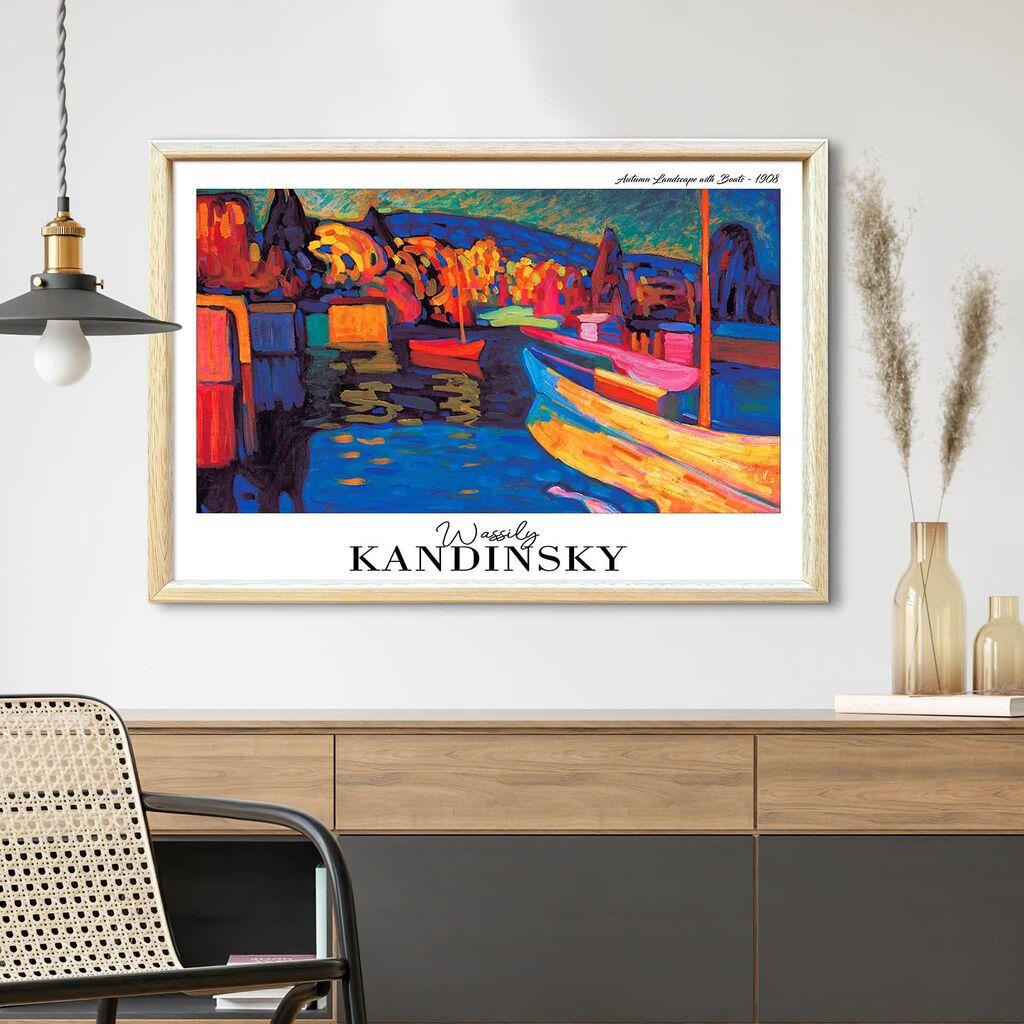 Wallity Dekorativna uramljena slika, 42x62cm, Šarena