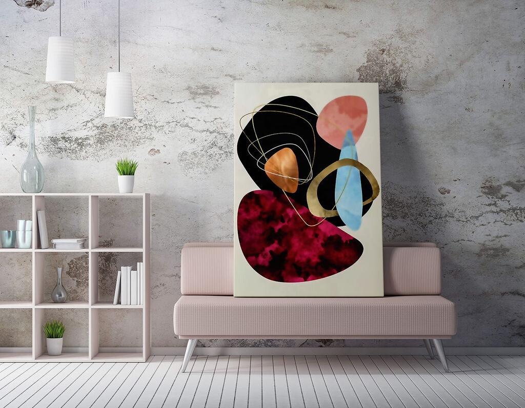 Wallity Dekorativna slika na platnu, 50x70cm, Šareno