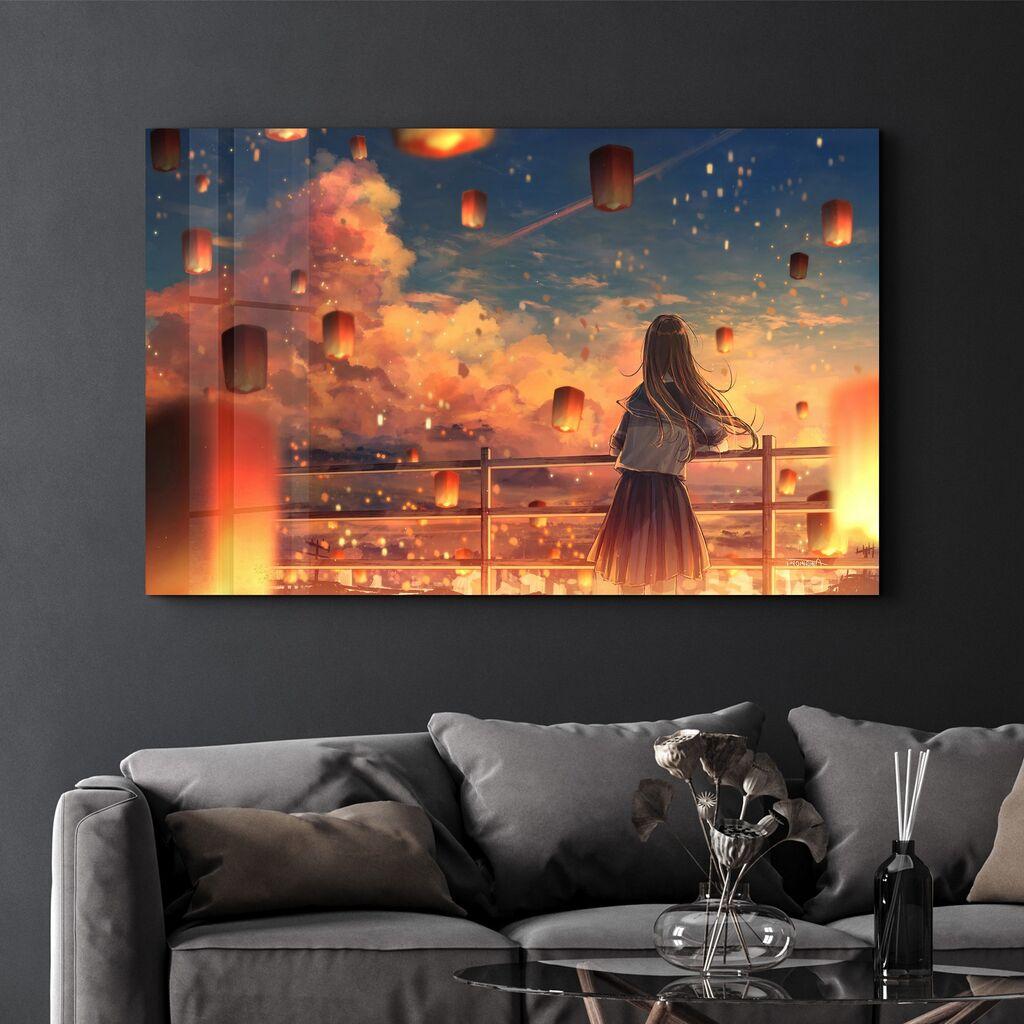 Wallity Dekorativna slika na kaljenom staklu, 70x110cm, Šareno