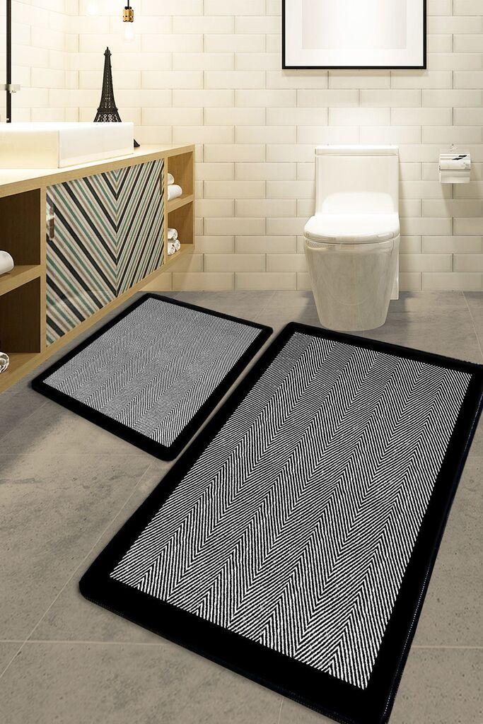 L'essentiel Maison Barley set prostirki za kupatilo, 2 komada, siva
