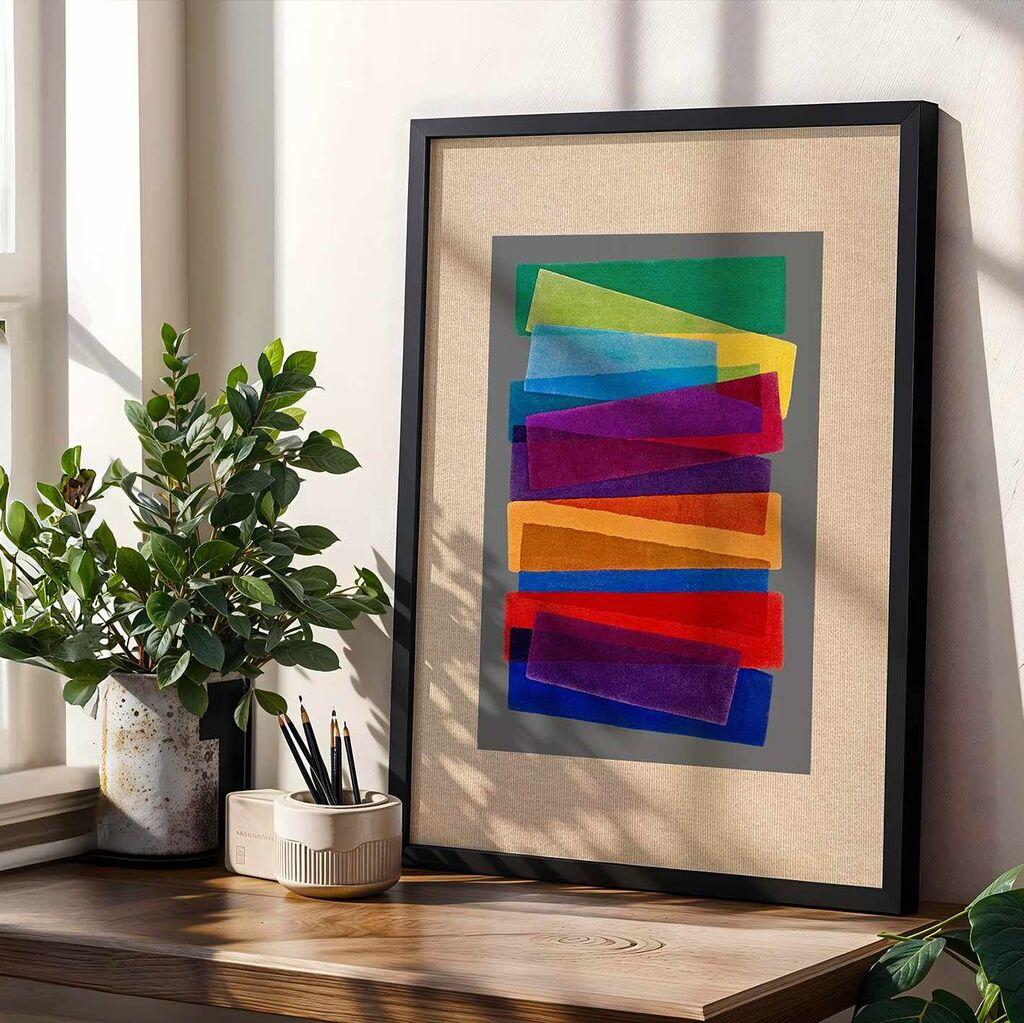 Wallity Dekorativna uramljena slika na platnu, 74x104cm, Šareno