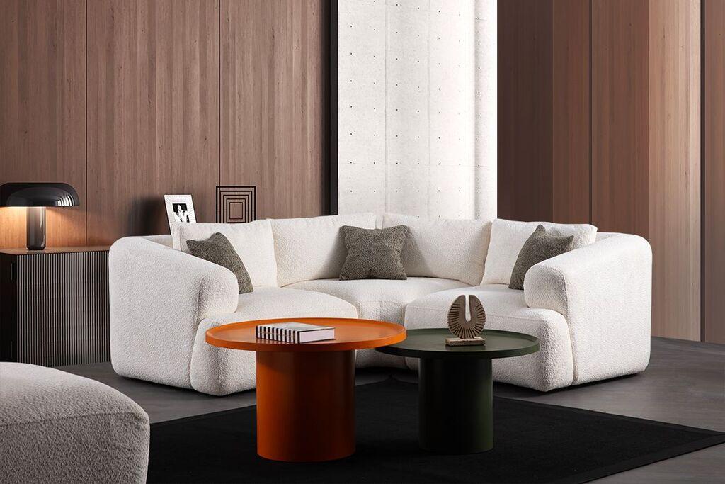 Atelier del Sofa Kutni namještaj Sofia, 205x205x85 cm, Bijela