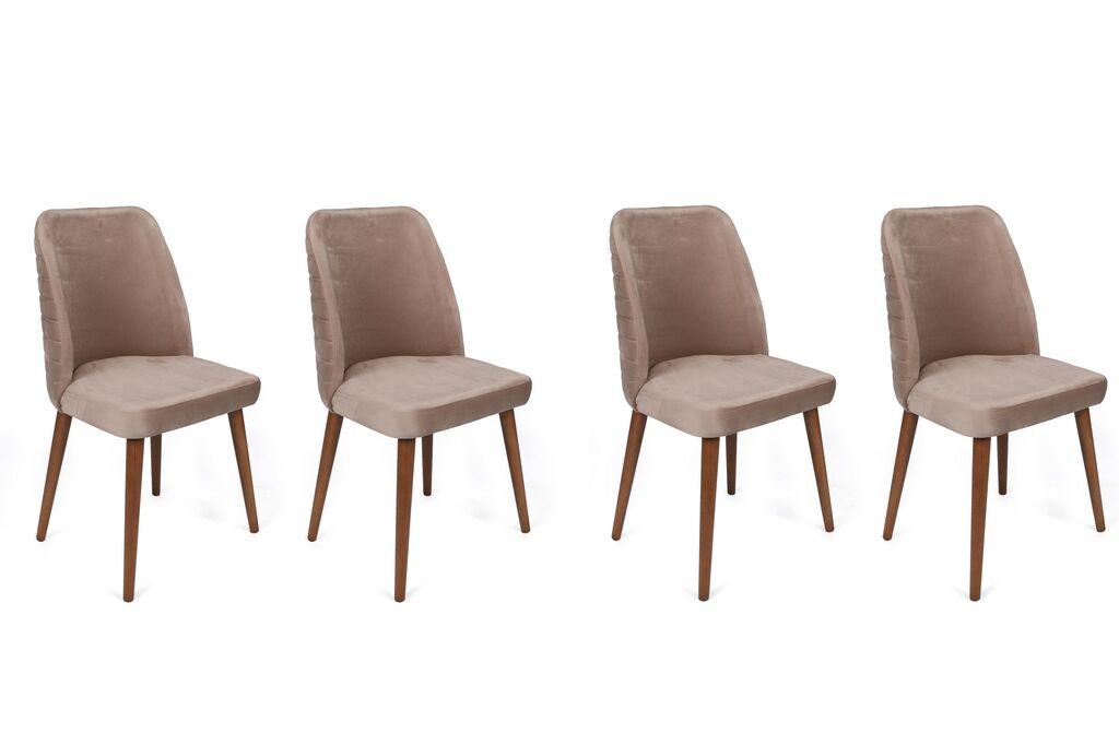 Hanah Home set stolica Tutku-344 V4, 75x62x102 cm, 4 dijela, bež
