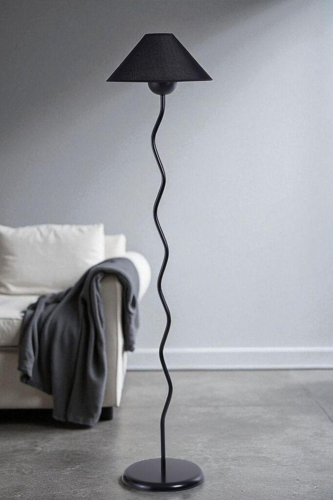 Opviq podna lampa Eva, crna