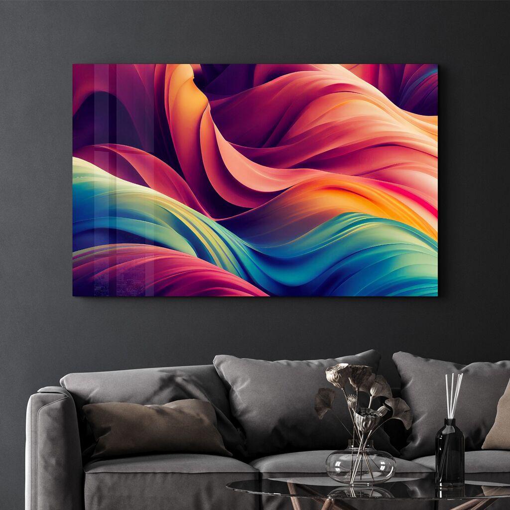 Wallity Dekorativna slika na kaljenom staklu, 70x110cm, Šareno