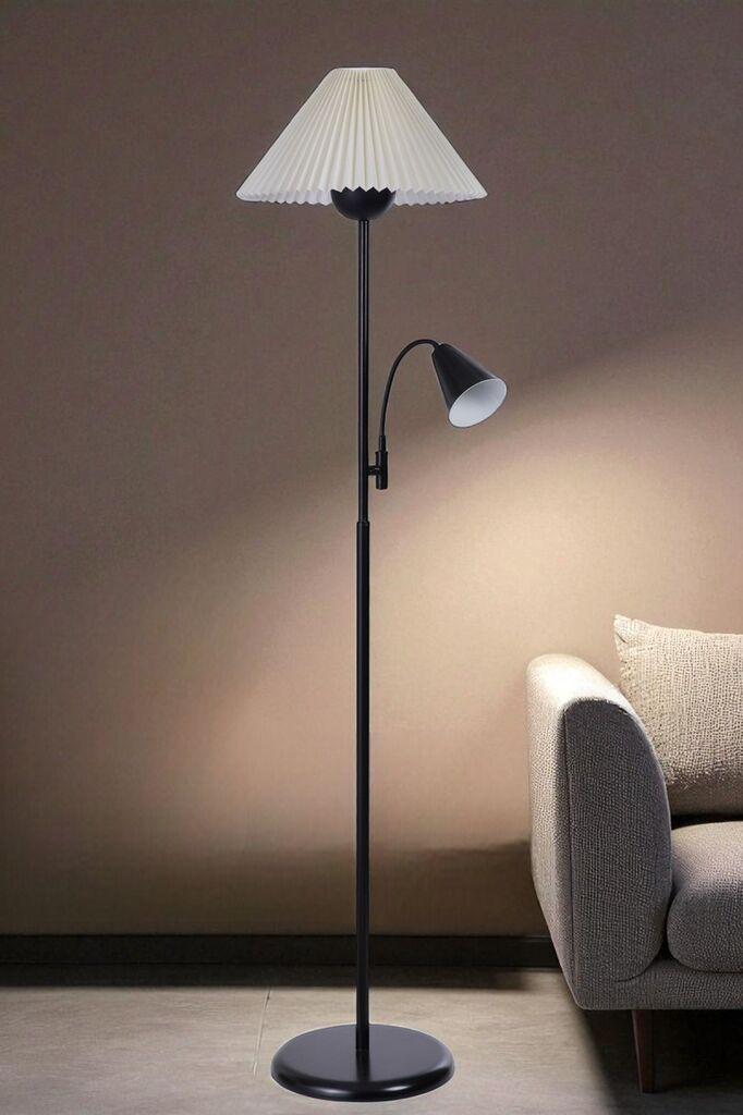 Opviq podna lampa Devin, bijela