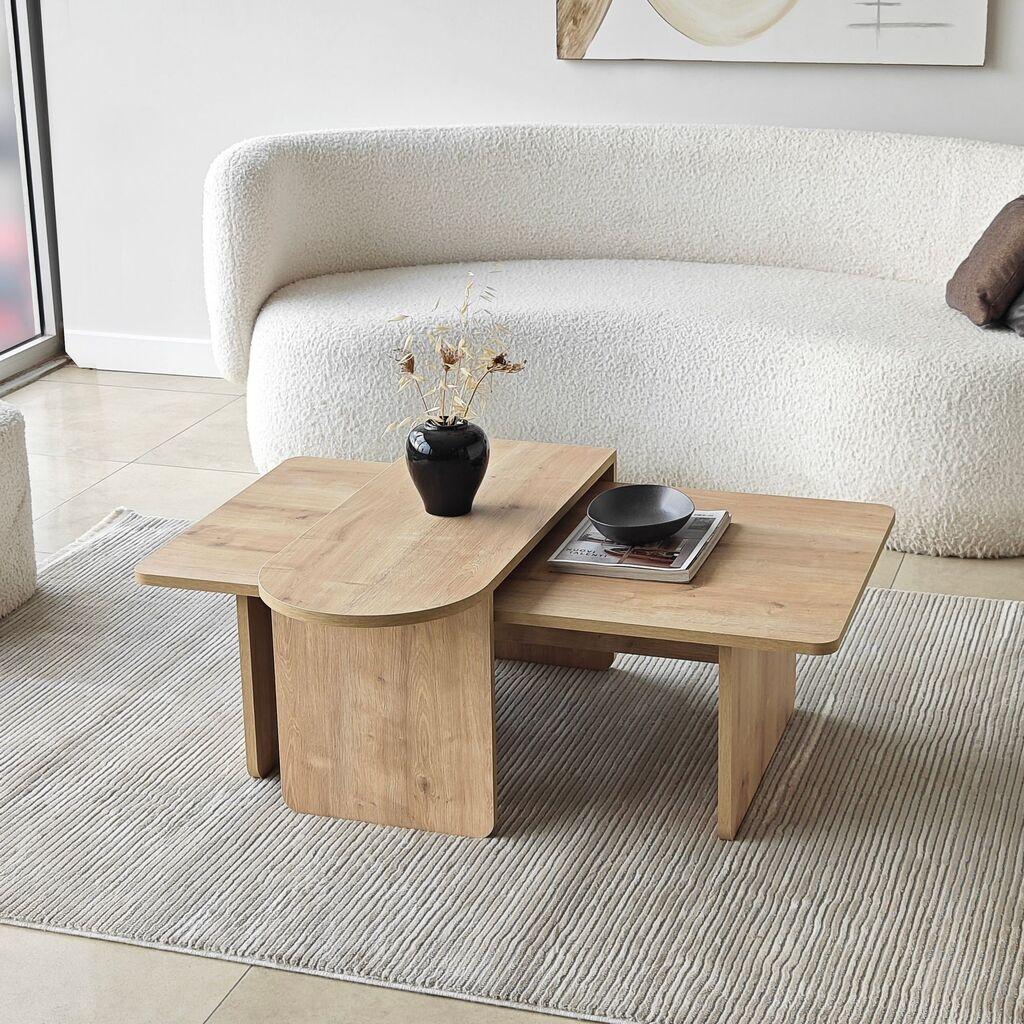 Hanah Home Set klub stolića, 105x35cm, krem