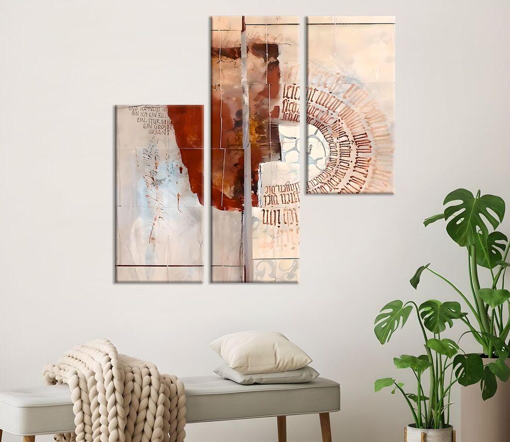 Wallity Dekorativne slike na platnu, 20x40cm, 3 komada, Šarene